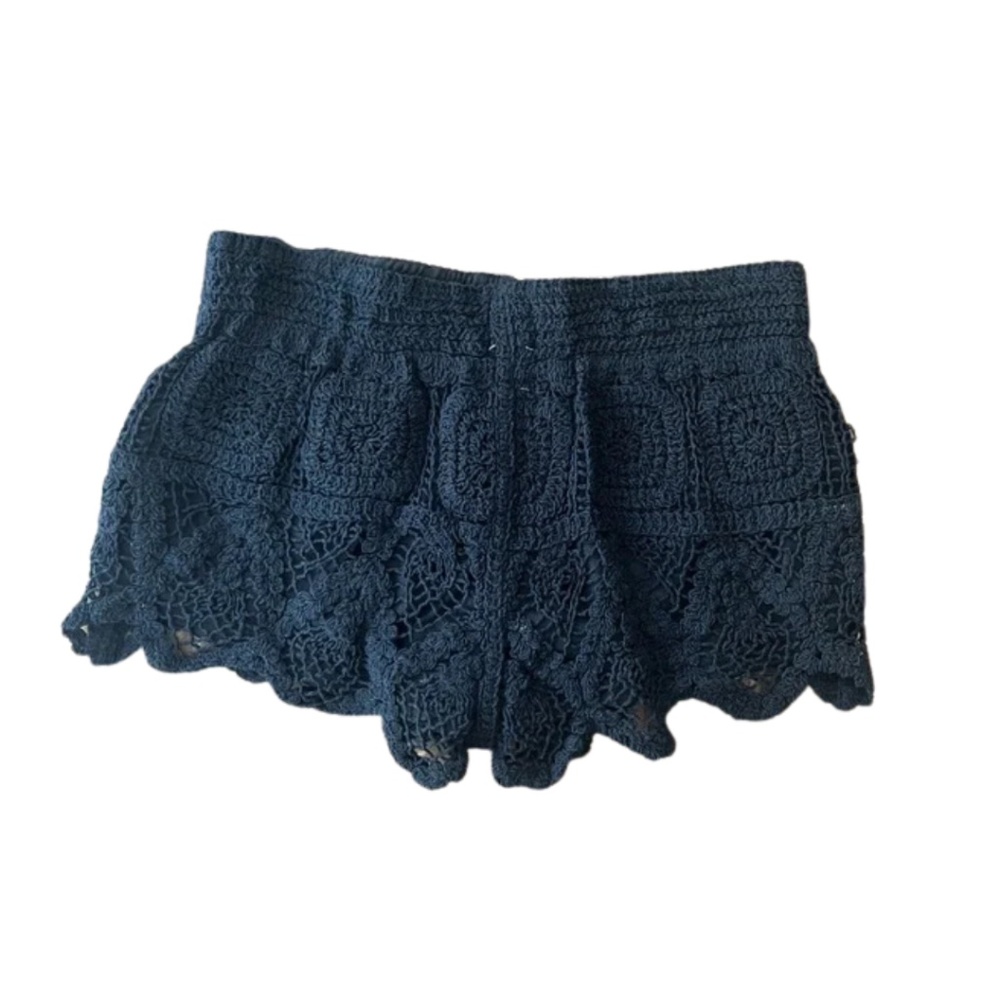 Surf Gypsy Black Crochet Shorts NWT | Boho Beach Style | Size S